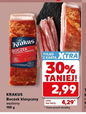 Boczek klasyczny wędzony Krakus promocja w Kaufland