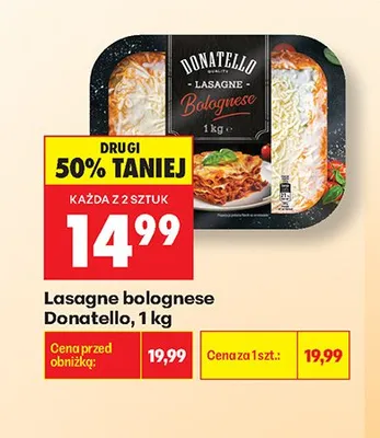 Lasagne bolognese Donatello promocja w Biedronka