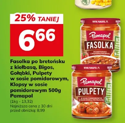 Klopsy w sosie pomidorowym Pamapol promocja w Hitpol
