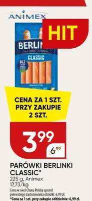 Parówki Berlinki Classic promocja w Chata Polska