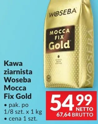 Kawa ziarnista Woseba Mocca Fix Gold promocja w Makro
