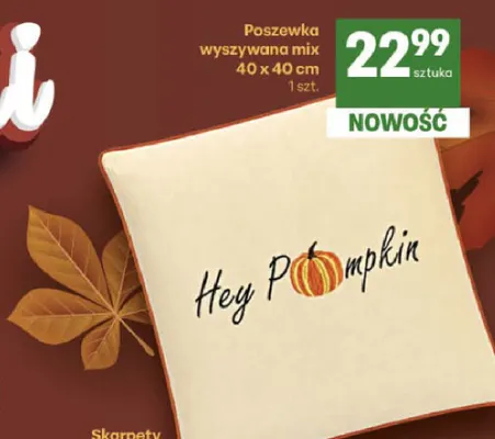 Poszewka wyszywana 40x40 cm promocja w Delikatesy Centrum