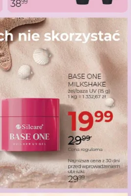 Żel baza UV Silcare Base One Milkshake promocja w Drogerie Jawa