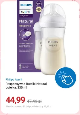 Butelka do karmienia Philips Avent Responsywne Butelki Natural 330 ml promocja w Smyk