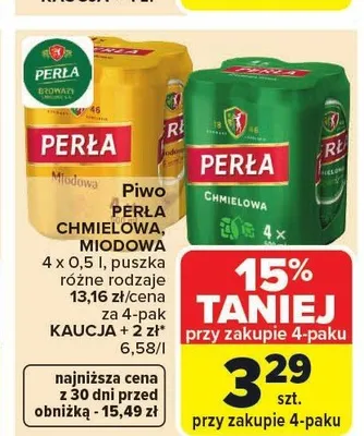 Piwo Perła export promocja w Carrefour