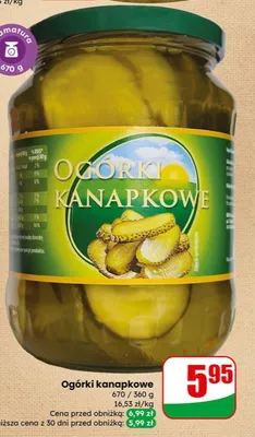 Ogórki kanapkowe promocja w Dino