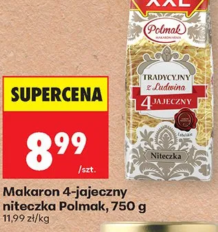 Makaron 4-jajeczny niteczka Polmak promocja w Biedronka