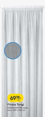 Firana Tongi biała wym. 300 x 300 cm promocja w Castorama