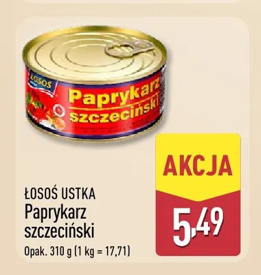Paprykarz szczeciński Łosoś Ustka promocja w Aldi
