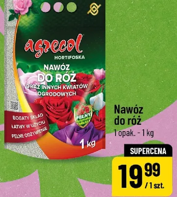 Nawóz do róż oraz innych kwiatów ogrodowych Agrecol promocja w POLOmarket