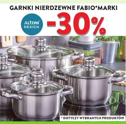Garnki nierdzewne Fabio Marki promocja w Intermarche
