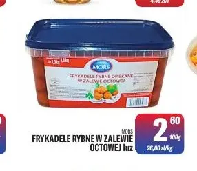 Frykadele rybne w zalewie octowej luz Mors promocja w Tomi Markt