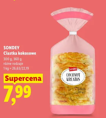 Ciastka kokosowe Sondey promocja w Lidl