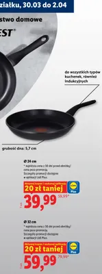 Patelnia z odlewu aluminium ze wskaźnikiem nagrania Ø 32cm promocja w Lidl