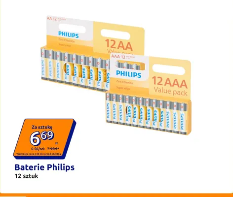 Baterie Philips Aa promocja w Action
