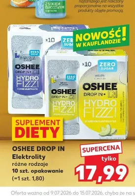 Suplement diety Oshee Drop In Hydro Fizzi Zero Sugar promocja w Kaufland
