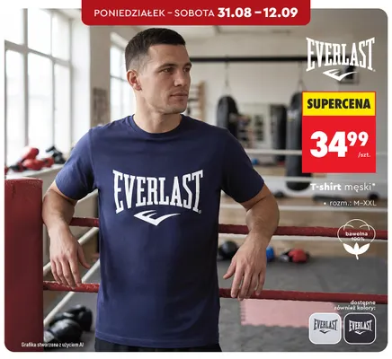 T-shirt męski Everlast promocja w Biedronka