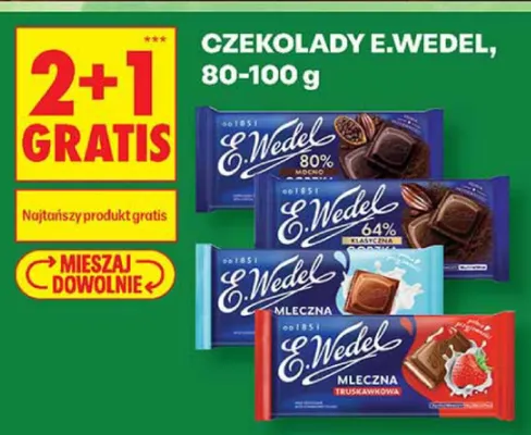 Czekolada mocno gorzka 80% E.Wedel promocja w Biedronka