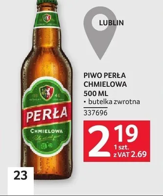 Piwo Perła Chmielowa promocja w Selgros