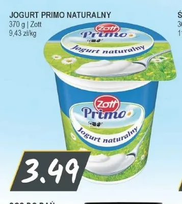 Jogurt Primo naturalny Zott promocja w Słoneczko