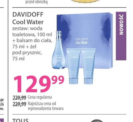 Zestaw woda toaletowa + balsam do ciała + żel pod prysznic Davidoff Cool Water promocja w Hebe