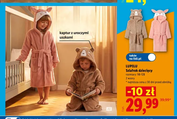 Szlafrok dziecięcy Lupilu promocja w Lidl