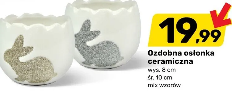 Ozdobna osłonka ceramiczna promocja w Bricomarche