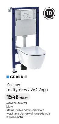 Zestaw podtynkowy WC Vega biały Geberit promocja w Castorama