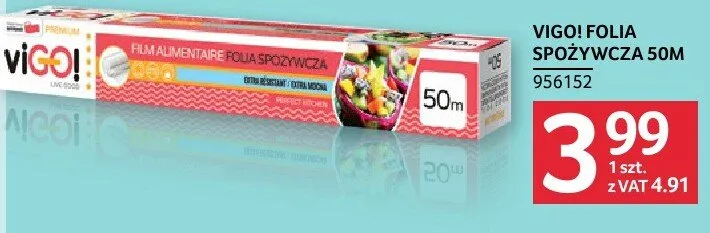 Vigoi folia spożywcza 50m promocja w Selgros