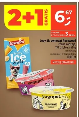 Lody dla zwierząt Yogupet Ice Cream kokos ananas i banan promocja w Dealz