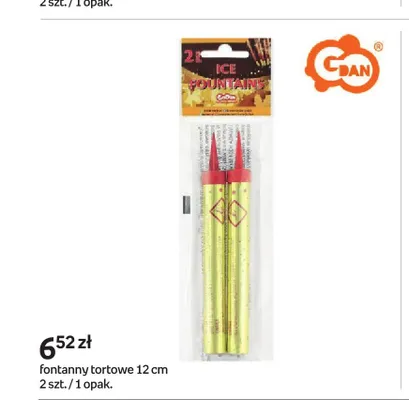 Fontanny tortowe 12 cm 2-pak GDAN promocja w Empik