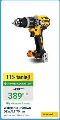 Wkrętarka udarowa Dewalt 70 nm promocja w ERLI