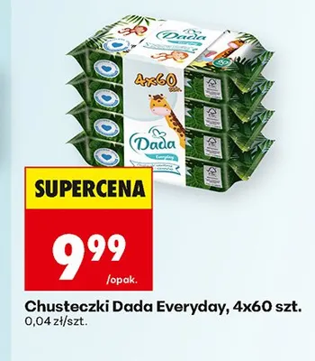 Chusteczki nawilżane Dada Everyday 4-pak promocja w Biedronka