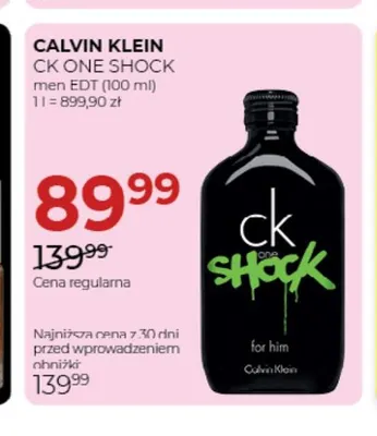 Woda toaletowa CK One Shock Calvin Klein promocja w Drogerie Jawa