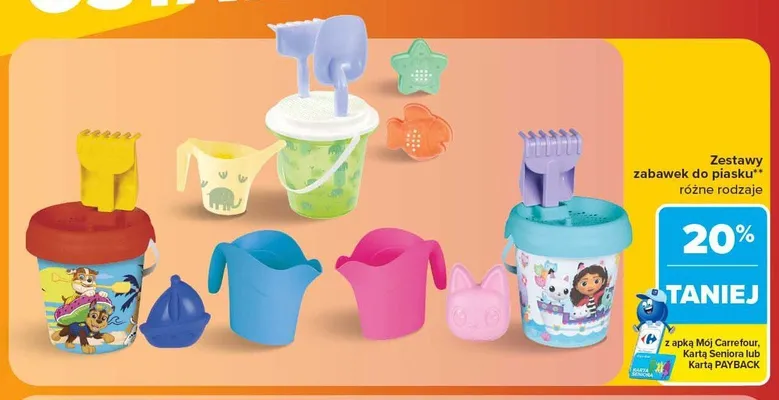 Zestaw zabawek do piasku promocja w Carrefour