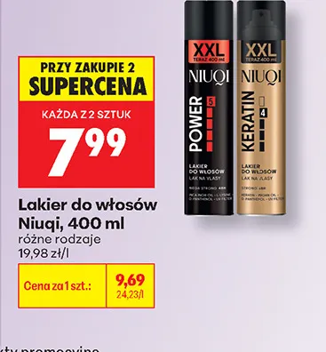 Lakier do włosów Niuqi Keratin promocja w Biedronka