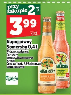 Napój piwny Somersby 0,4l promocja w TOPAZ