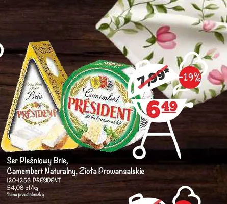 Ser Camembert Zioła Prowansalskie Président promocja w Arhelan
