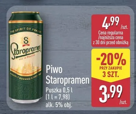 Piwo Staroramen promocja w Aldi