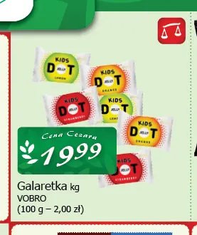 Galaretka Vobro Kids Jelly Dot promocja w CEZAR Delikatesy