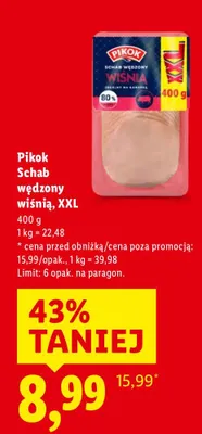 Schab wędzony wiśnią XXL promocja w Lidl