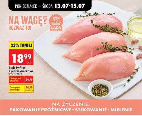 Świeży filet z piersi kurczaka promocja w Biedronka