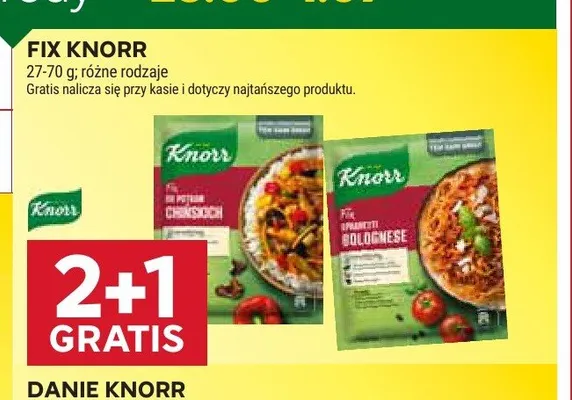 Fix Knorr Spaghetti Bolognese promocja w Stokrotka