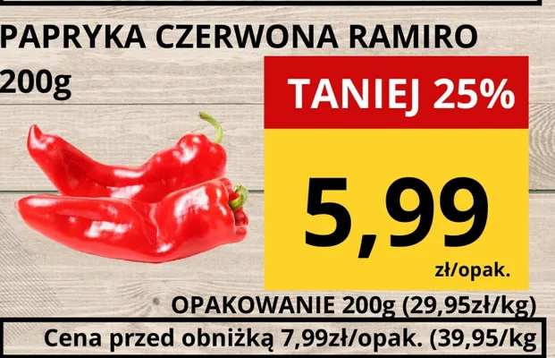 Papryka czerwona Ramiro promocja w Supeco