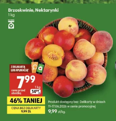 Nektarynki promocja w Delikatesy Centrum