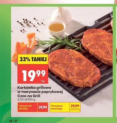 Karkówka grillowa w marynacie paprykowej Czas na Grill promocja w Biedronka