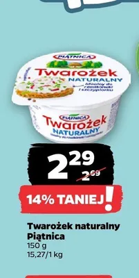 Twarożek naturalny Piątnica promocja w Netto