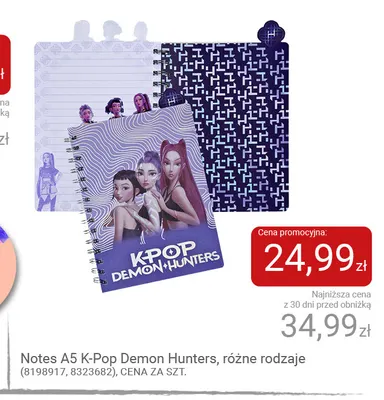 Notes A5 K-Pop Demon Hunters promocja w Smyk