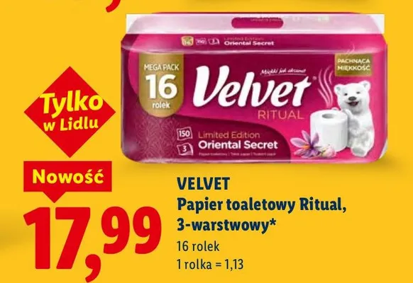 Papier toaletowy Ritual, 3-warstwowy promocja w Lidl
