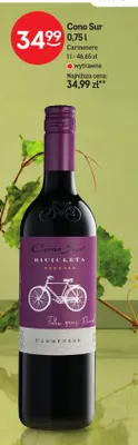 Wino czerwone Cono Sur Carmenere wytrawne promocja w Żabka